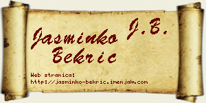 Jasminko Bekrić vizit kartica